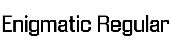 Enigmatic Regular Font