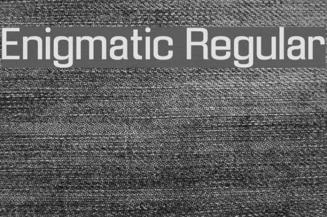 Enigmatic Regular Fonte examples