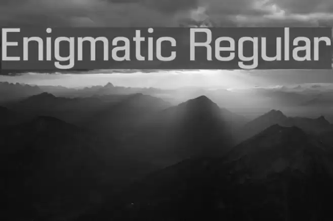 Enigmatic Regular Fonte examples