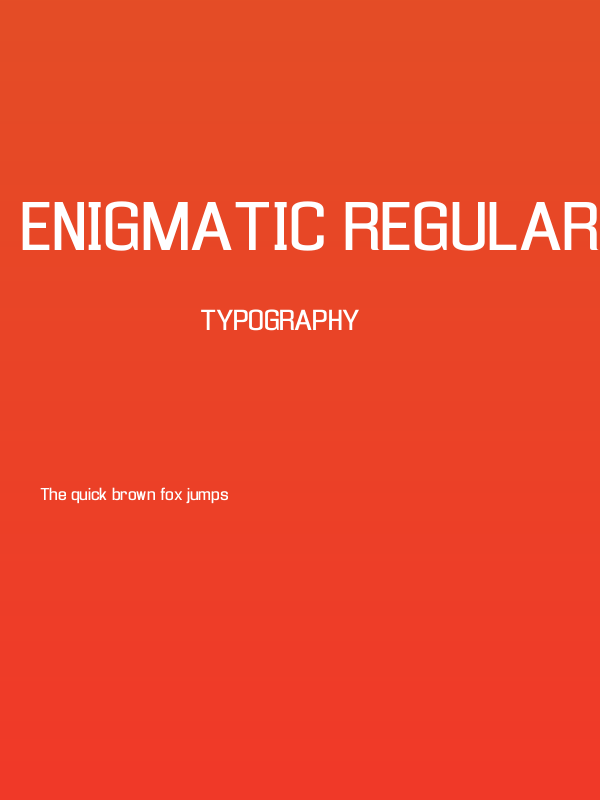 Enigmatic Regular Poster