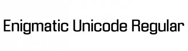 Enigmatic Unicode Regular  Fuentes Gratis Descargar