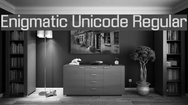 Enigmatic Unicode Regular Font examples