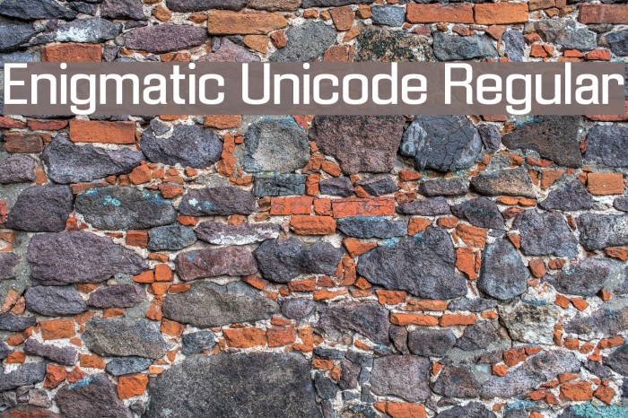Enigmatic Unicode Regular フォント examples