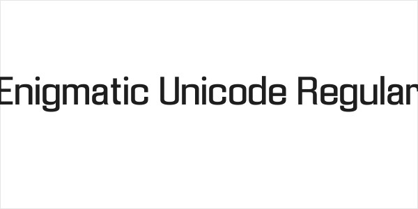 Enigmatic Unicode Regular Logo