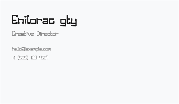 Enilorac gty Business Card