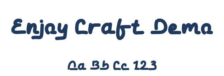 Enjoy Craft Demo Font Preview