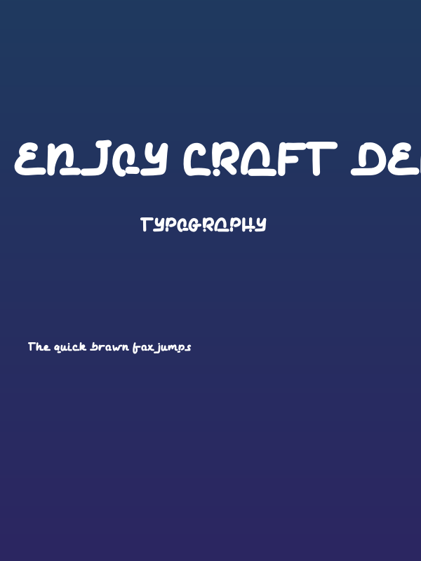 Enjoy Craft Demo Poster
