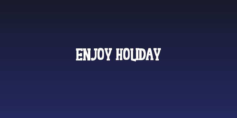 Enjoy Holiday Social Header