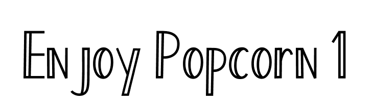 Enjoy Popcorn 1  フリーフォントのダウンロード