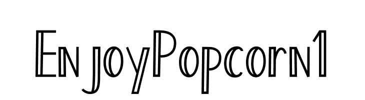 Enjoy Popcorn 1  les polices de caractères gratuit tlcharger