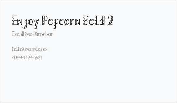 Enjoy Popcorn Bold 2 Business Card