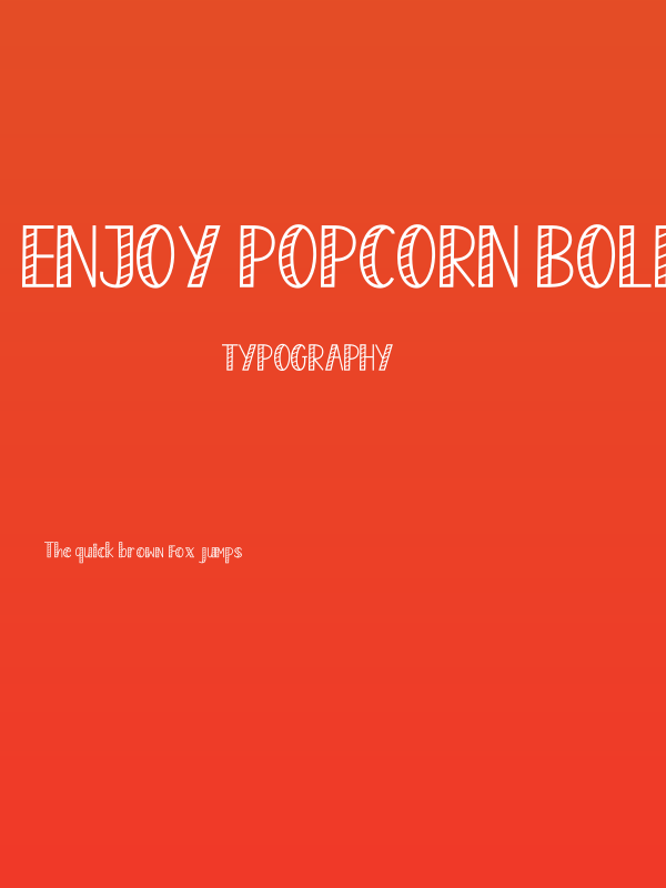 Enjoy Popcorn Bold 2 Poster
