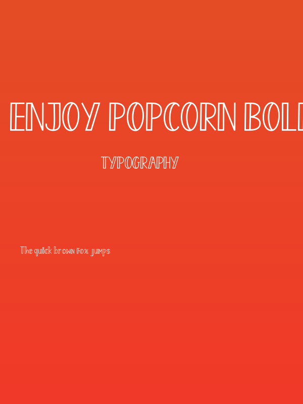 Enjoy Popcorn Bold Poster