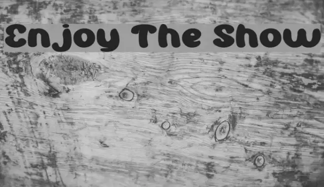 Enjoy The Show Font examples