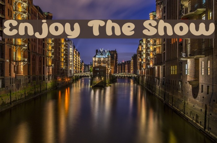 Enjoy The Show Font examples