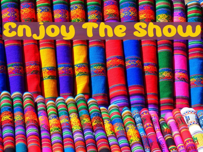 Enjoy The Show Font examples