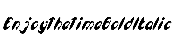 Enjoy The Time Bold Italic  Free Fonts Download