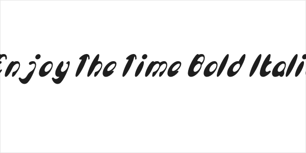 Enjoy The Time Bold Italic Logo