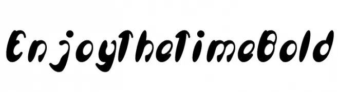 Enjoy The Time Bold  font caratteri gratis