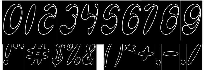 Enjoy The Time-Hollow-Inverse Font OTHER CHARS