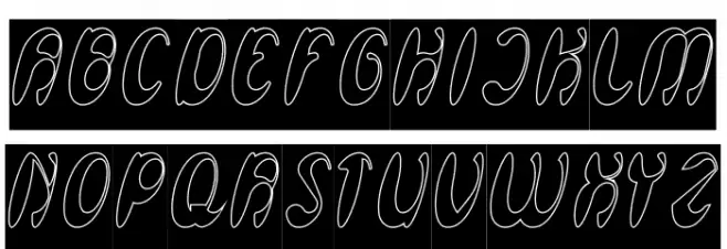 Enjoy The Time-Hollow-Inverse フォント 大文字