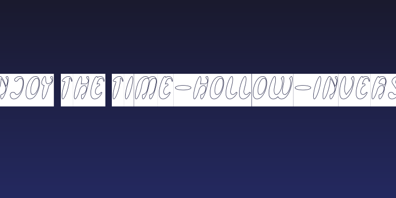 Enjoy The Time-Hollow-Inverse Social Header