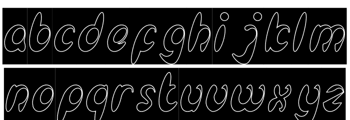 Enjoy The Time-Hollow-Inverse Font LOWERCASE
