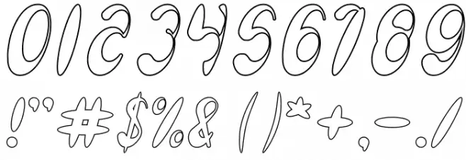 Enjoy The Time-Hollow Font OTHER CHARS