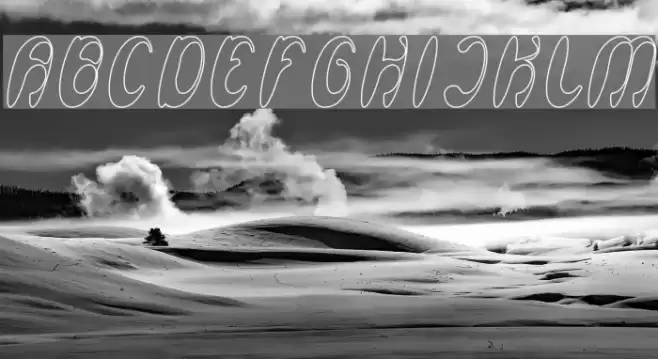 Enjoy The Time-Hollow Font examples