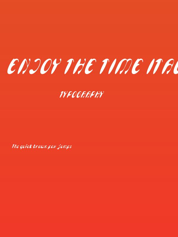 Enjoy The Time Italic Poster