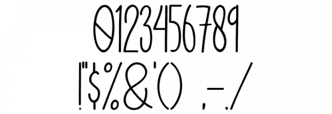 Enjoy Writing Font OTHER CHARS