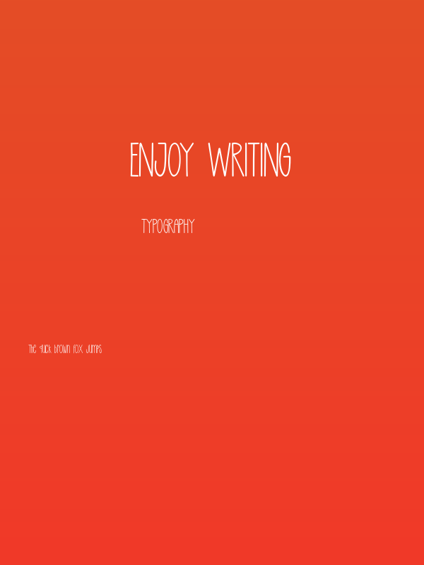 Enjoy Writing Poster