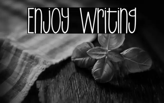 Enjoy Writing Font examples