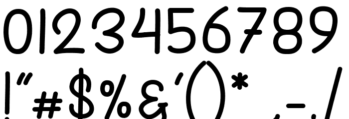 Enjoy and Relax Font OTHER CHARS