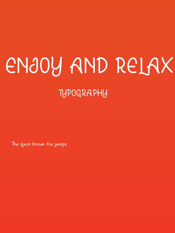 Enjoy and Relax Poster