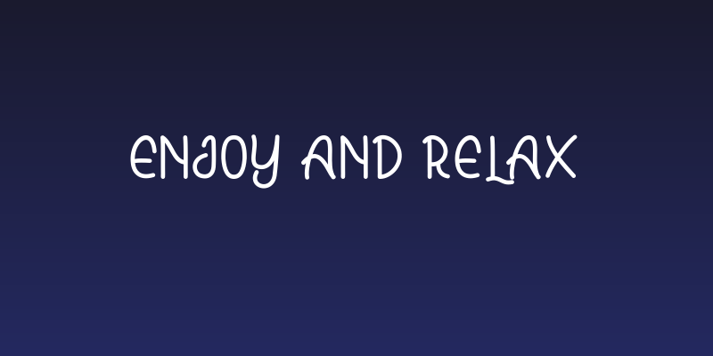Enjoy and Relax Social Header