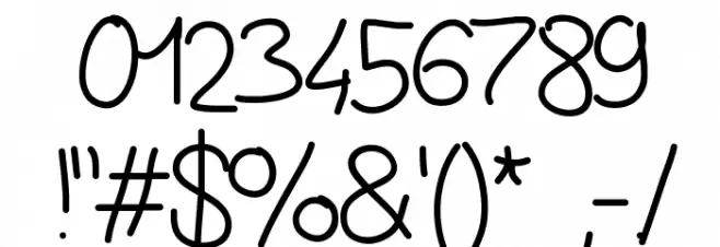 Enjoy Font OTHER CHARS