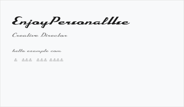 EnjoyPersonalUse Business Card