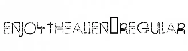 EnjoyTheAlien-Regular  नि: शुल्क फ़ॉन्ट्स डाउनलोड