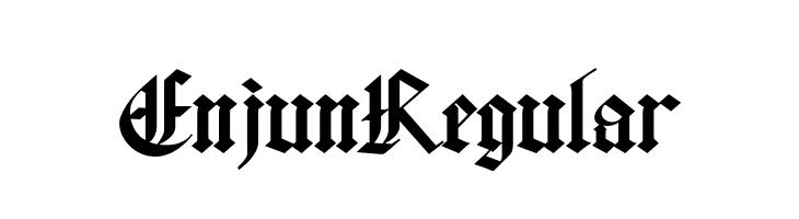 Enjun Regular  Frei Schriftart Herunterladen
