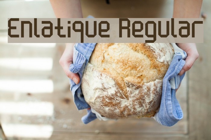 Enlatique Regular Font examples