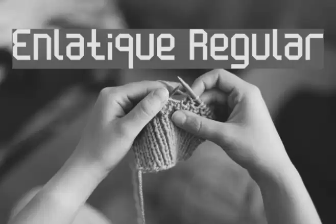 Enlatique Regular Font examples