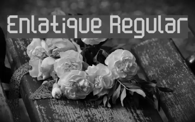 Enlatique Regular Font examples