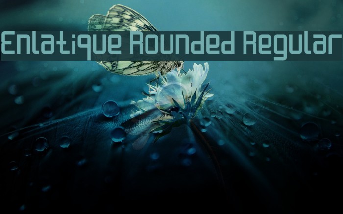 Enlatique Rounded Regular Font examples