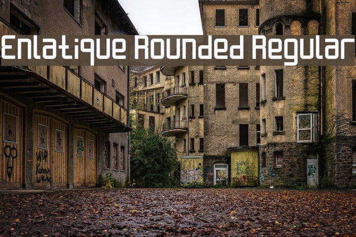 Enlatique Rounded Regular Font examples