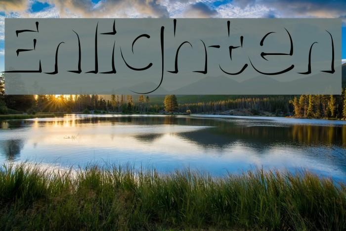 Enlighten Font examples