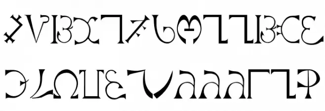 Enochian خط أحرف كبيرة