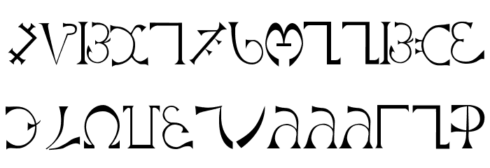 Enochian Font LOWERCASE
