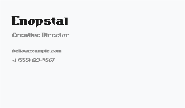 Enopstal Business Card