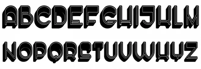 Enough Filled Regular フォント 大文字